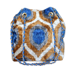 Silk Velvet Ikat Bucket Bag-001