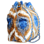 Silk Velvet Ikat Bucket Bag-001