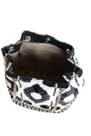 Silk Velvet Ikat Bucket Bag-019