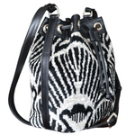 Silk Velvet Ikat Bucket Bag-017