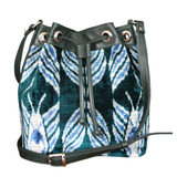 Silk Velvet Ikat Bucket Bag-020