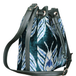 Silk Velvet Ikat Bucket Bag-020