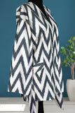 Cotton Ikat Black Zig Zag Caftan