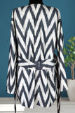 Cotton Ikat Black Zig Zag Caftan