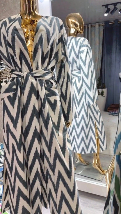 Caftán Ikat de algodón 008