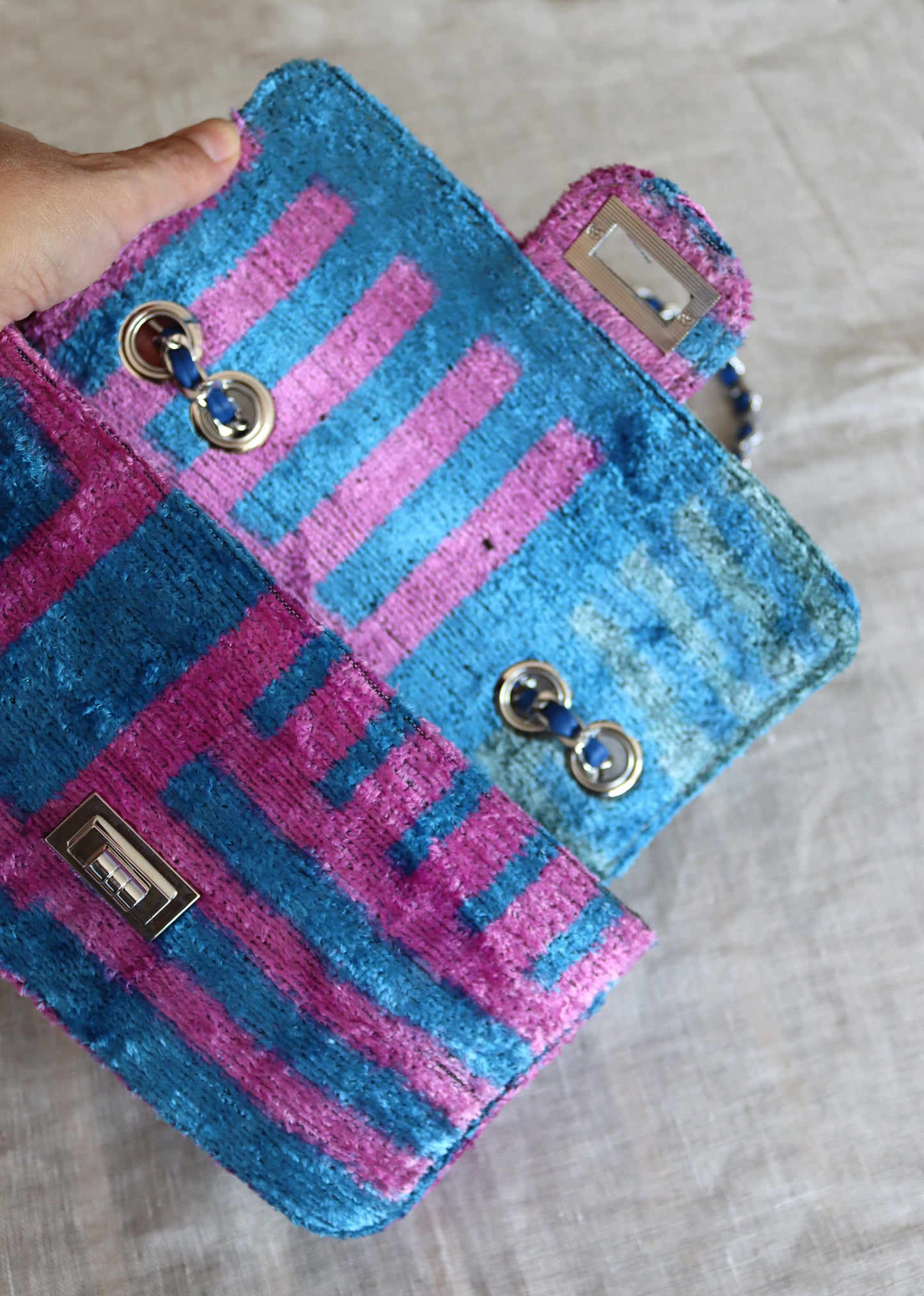 Bolsa de terciopelo de seda Coco-065