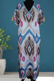 cotton ikat caftan dress 010