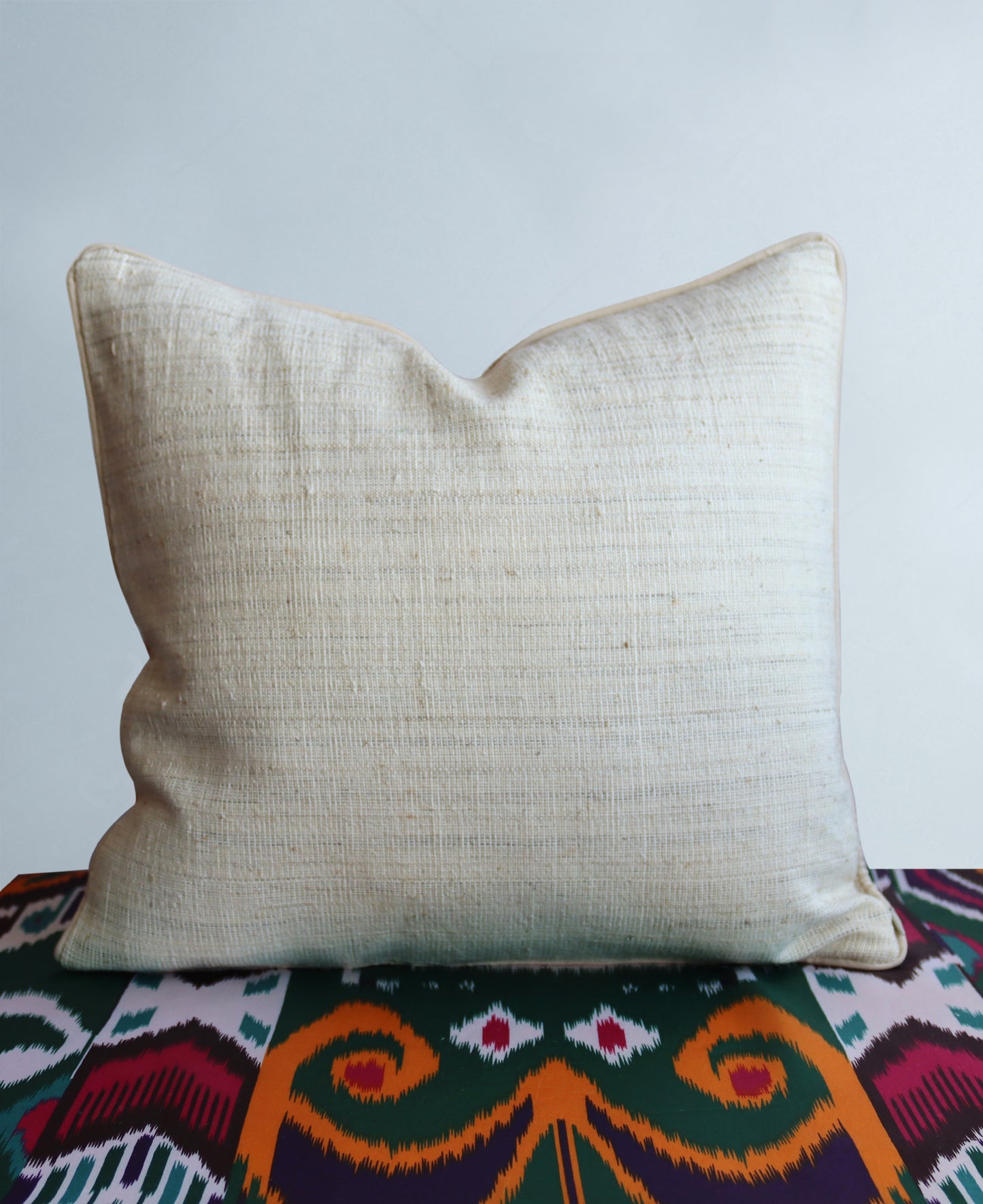 cushion cover silk velvet ikat / organic linen 40x40cm vl033