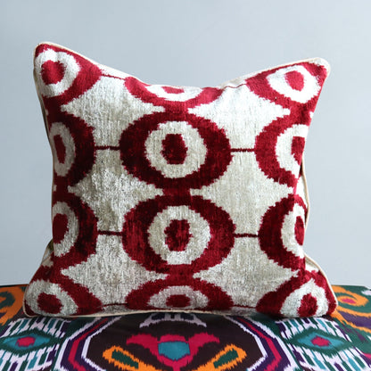 silk velvet ikat / organic linen 40x40cm vl044