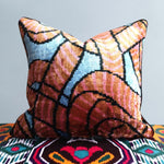 cushion cover silk velvet ikat / cotton ikat 40x40cm vc045