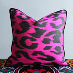 cushion cover double face silk ikat 40x40cm ds048