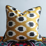 cushion cover double face silk ikat 40x40cm ds048