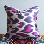 cushion cover double face silk ikat 40x40cm ds049