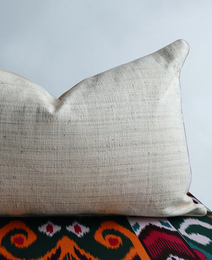 cushion cover silk velvet ikat / organic linen 40x60cm vl020