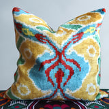 cushion cover silk velvet ikat / silk ikat 50x50cm vs016