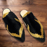 silk velvet ikat slipper 031