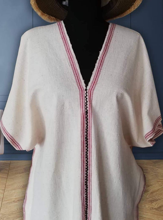 handwoven caftan dress organic linen