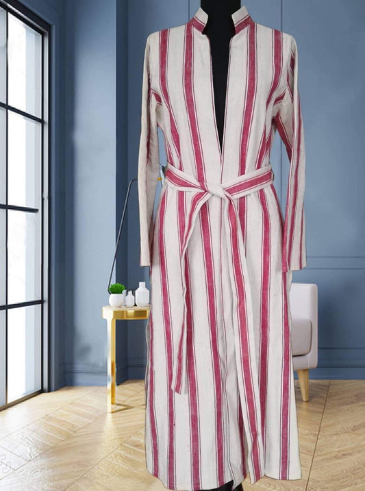 handwoven organic linen caftan