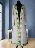 handwoven organic linen-silk ikat caftan