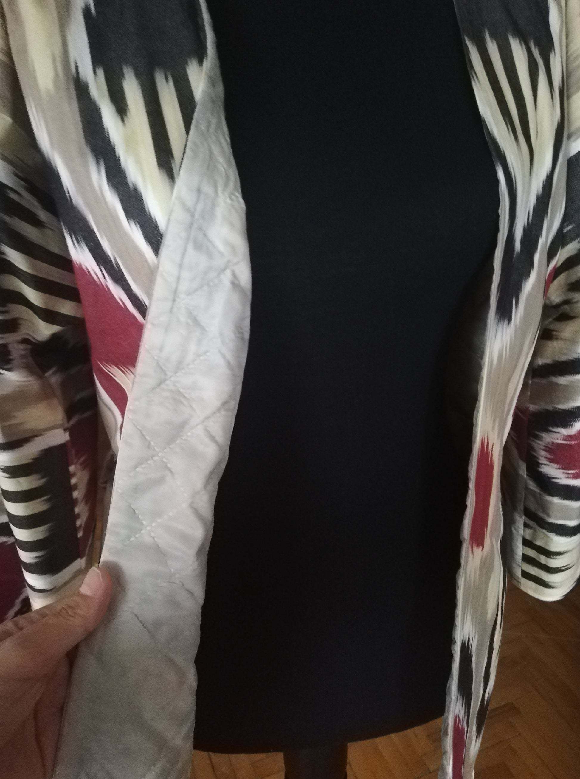 cotton ikat spanish sleeved caftan sc 007