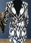 silk ikat spanish sleeved caftan sc 006