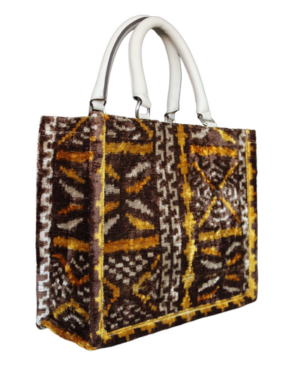 Medium Tote Bag with Leather Handle 098