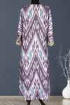 cotton ikat caftan (purple and blue)