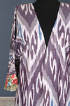 cotton ikat caftan (purple and blue)