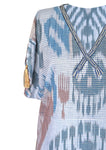 cotton ikat caftan dress 010