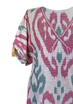 cotton ikat caftan dress 008