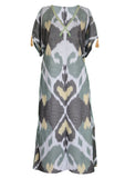 cotton ikat caftan dress 003