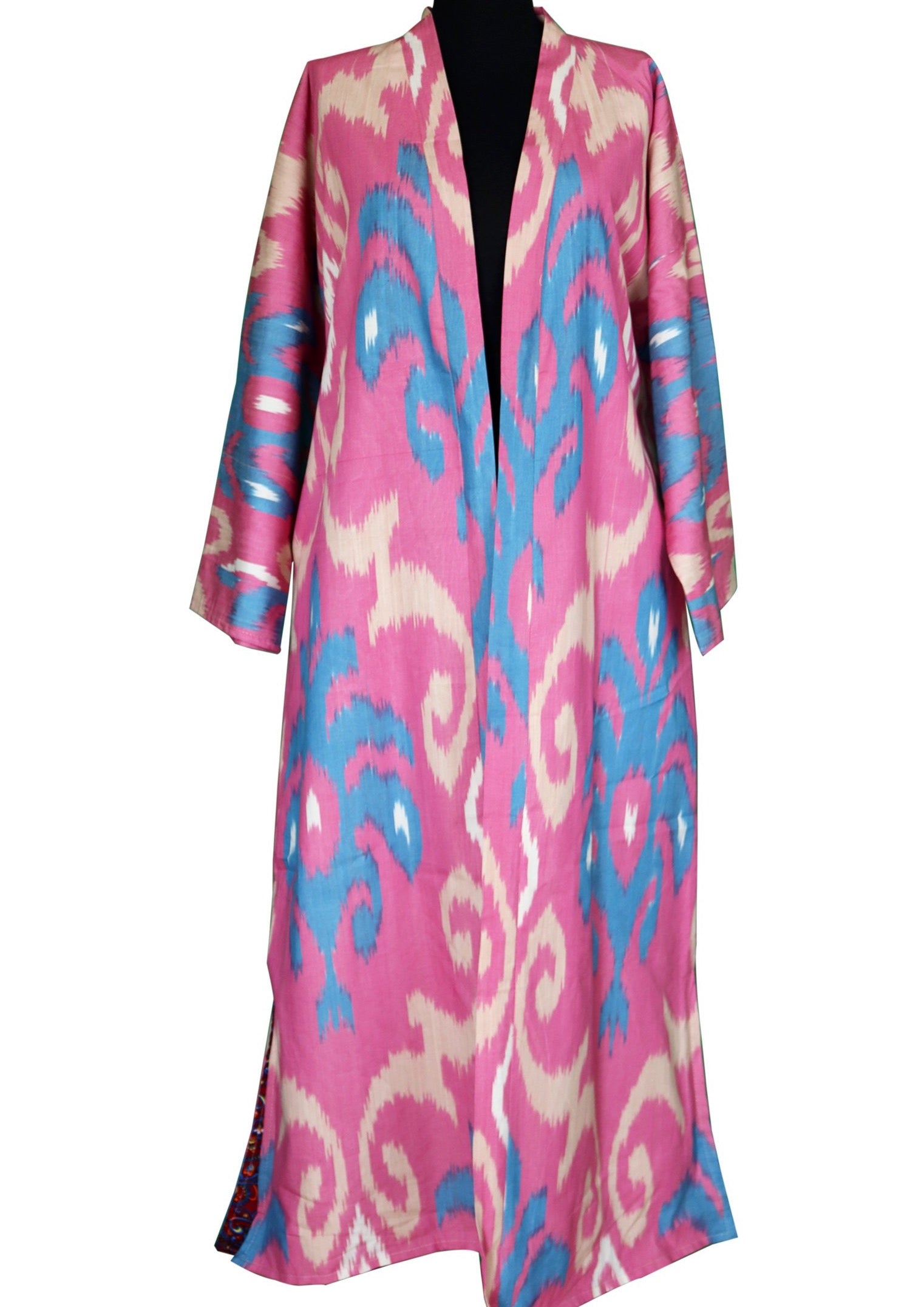 cotton ikat caftan (pink)