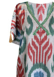 cotton ikat caftan dress 011