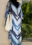 cotton ikat caftan dress 001