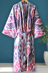 Cotton Ikat Pink Purple Caftan 018