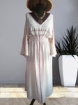 handwoven caftan silk-cotton red stripes