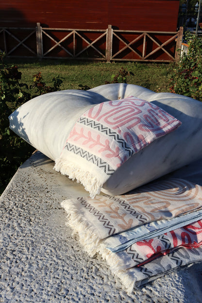 turkish pashtemal 3set (towel) pink