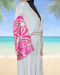 silk ikat winged robe pink