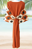 Silk Ikat Muslin Robe Cinnamon