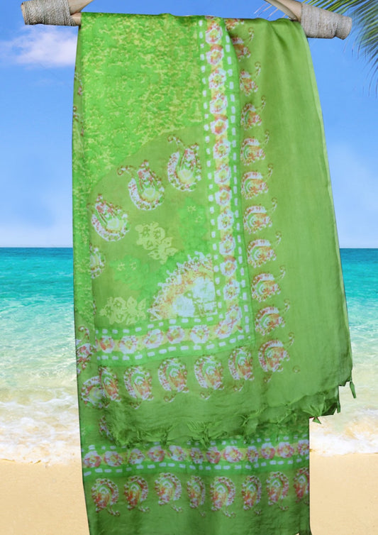 handprinted silk scarf 011