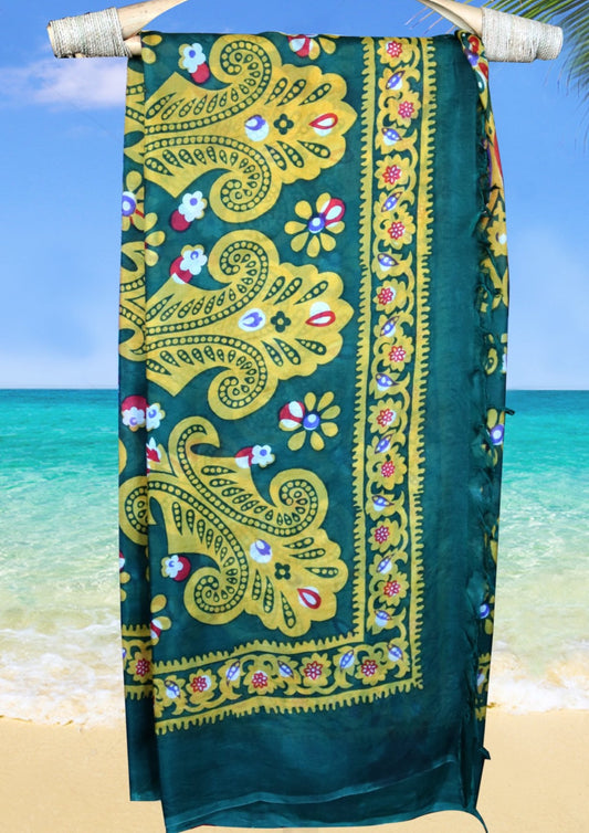 handprinted silk scarf 012