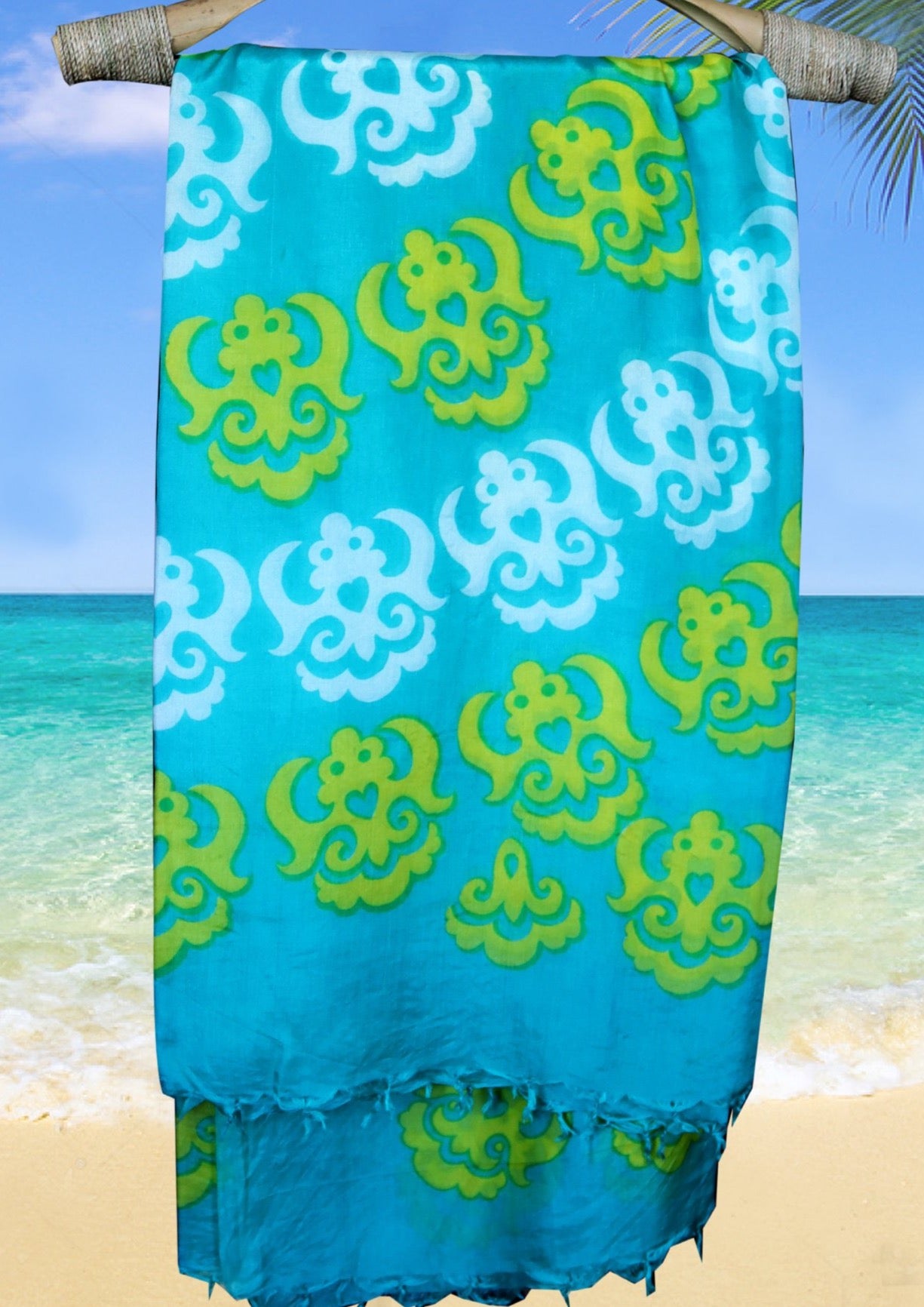 handprinted silk scarf 014