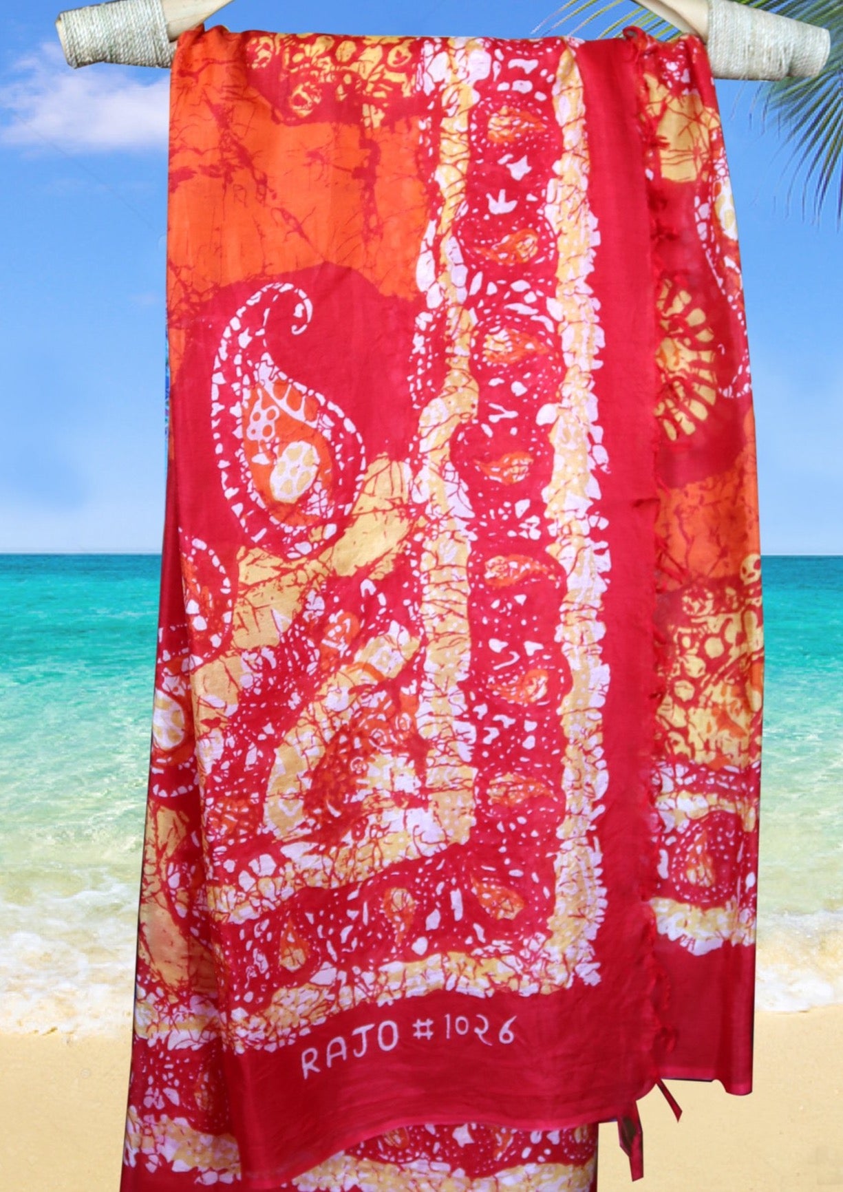 handprinted silk scarf 015
