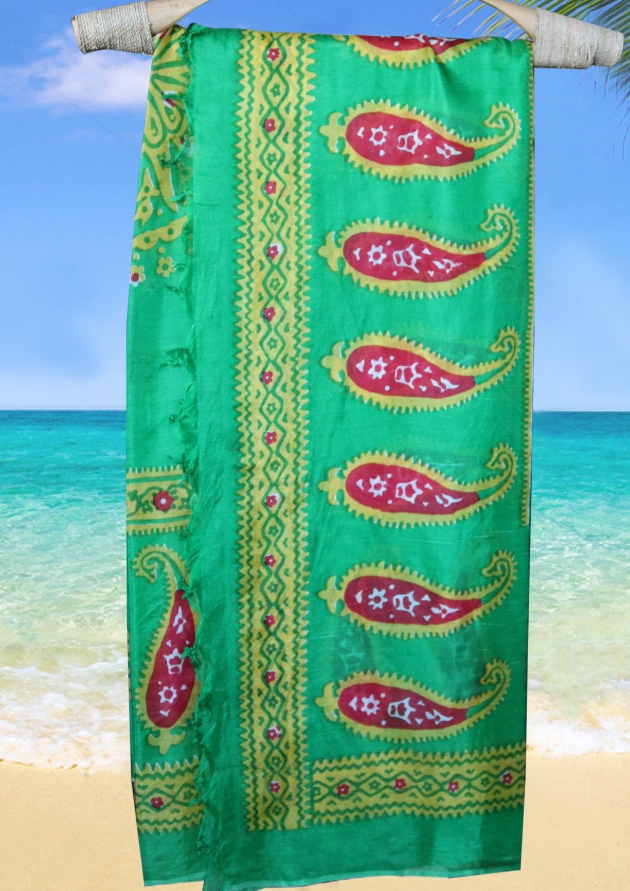 handprinted silk scarf 008