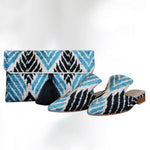 silk velvet ikat slippers 027