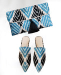 silk velvet ikat slippers 027