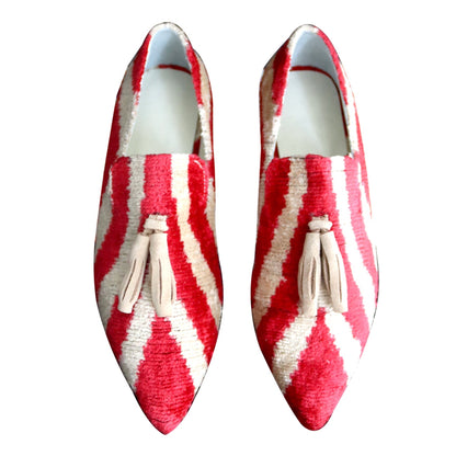 silk velvet ikat shoes 023