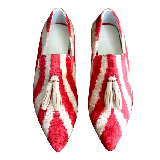 silk velvet ikat shoes 023