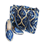 silk ikat velvet shoes 38