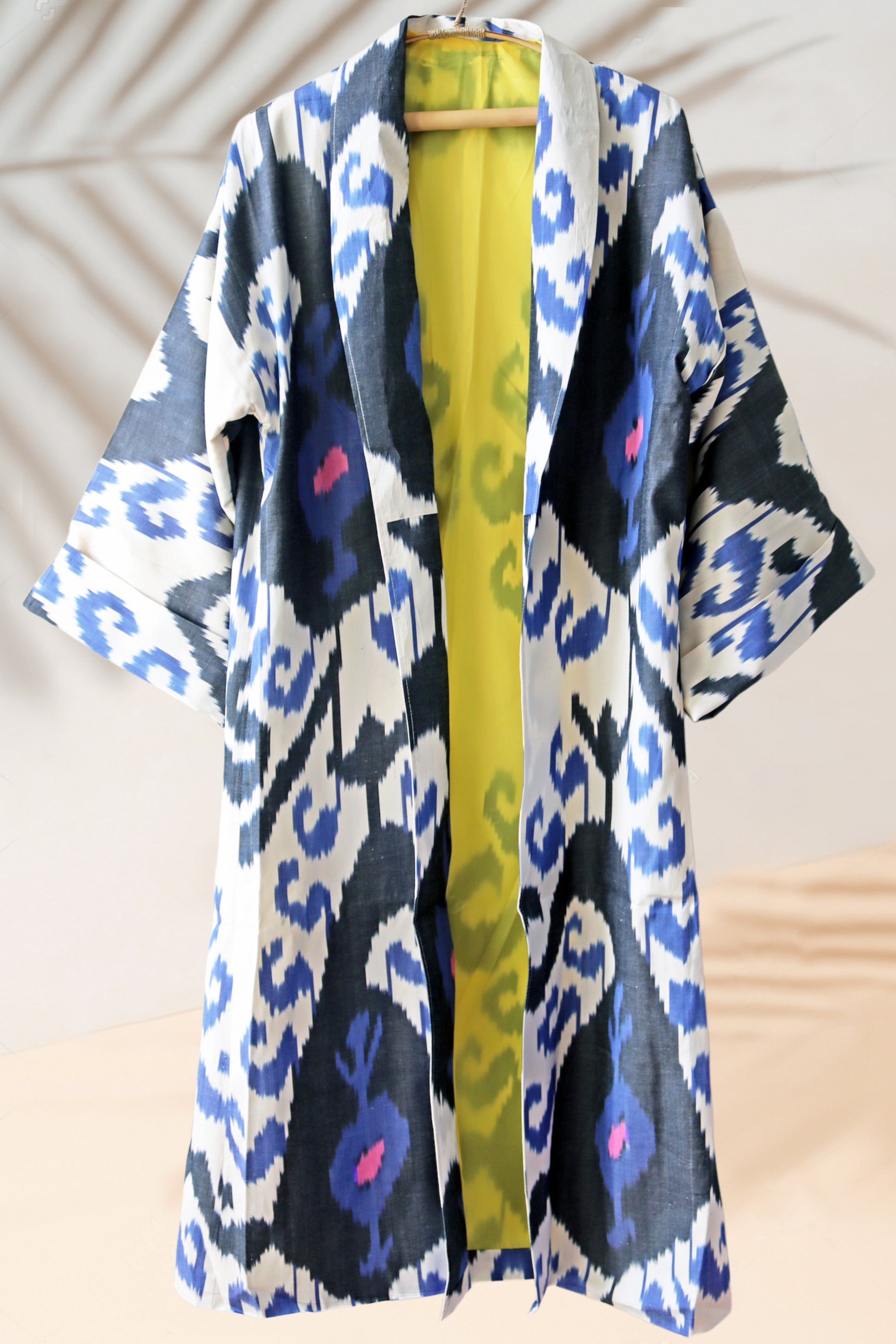 Silk ikat kimono caftan, ikat dress, ikat clothign, ikat wear